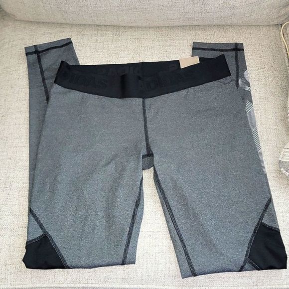 NWT Adidas Long Training Tights Midrise M - Picture 5 of 8